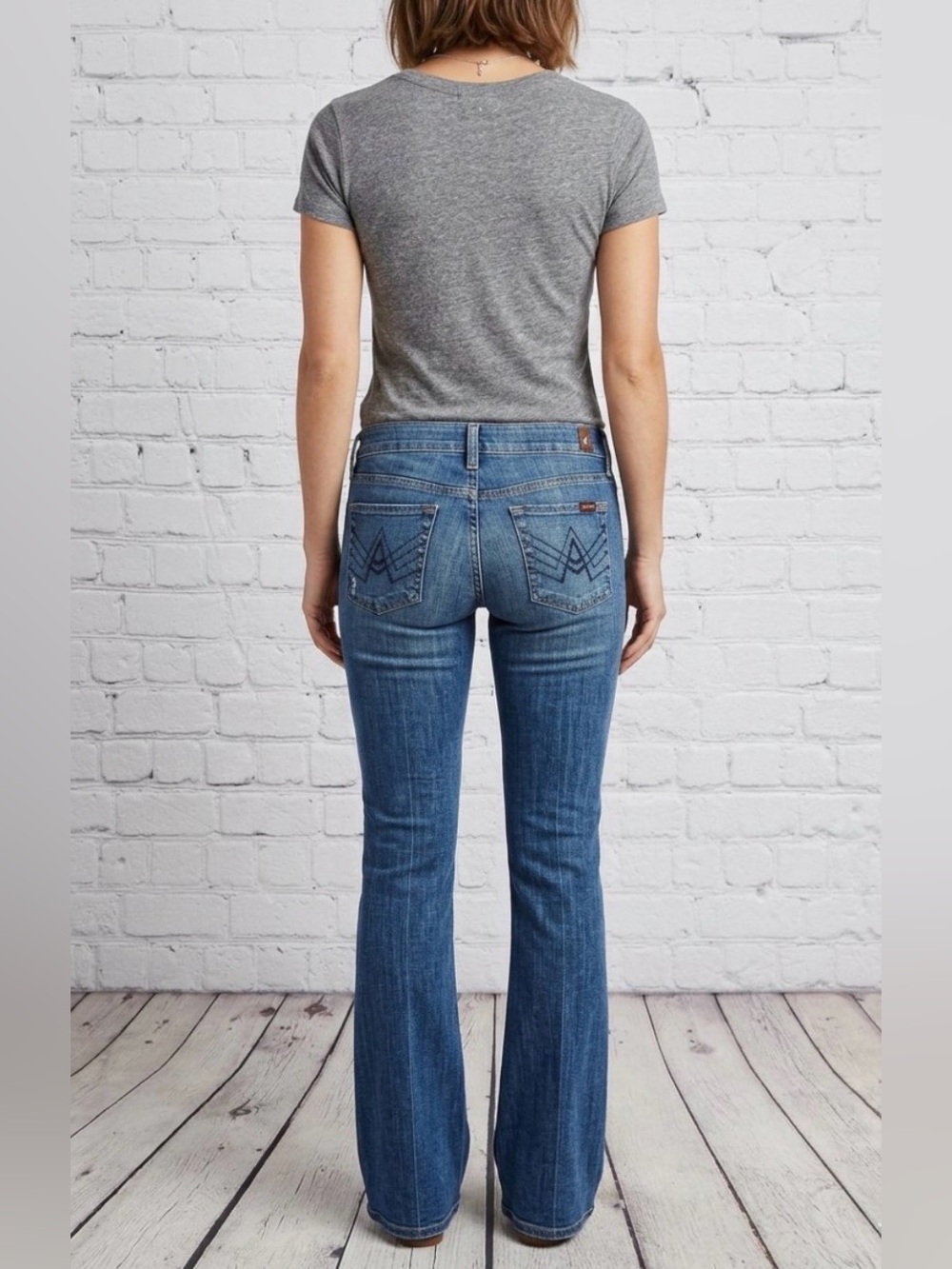 7 For All Mankind “A” Pocket Bootcut Y2K Denim Jeans Size 29 Low Rise 2000’s
